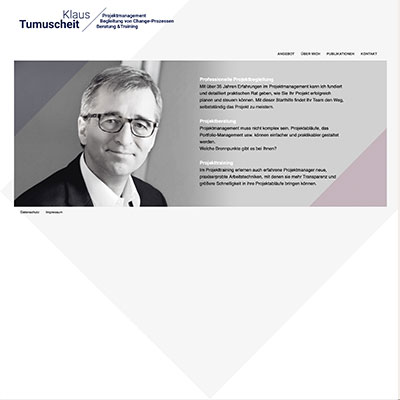 Website von Projektspezialist Klaus Tumuscheit